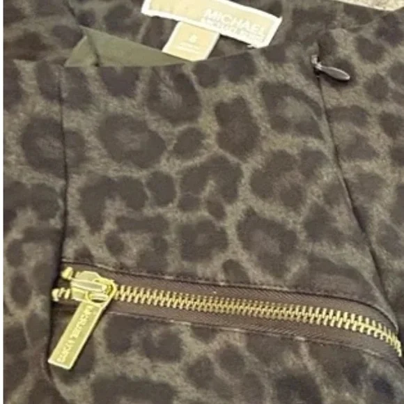 Michael Kors Leopard Print Pencil Skirt Size 8 - Picture 4 of 6